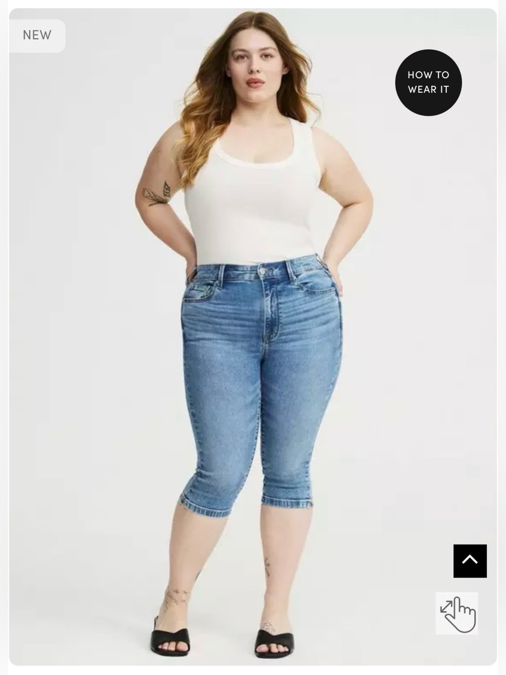 🆕 Torrid Sky-High Skinny Capri Jean size 16
